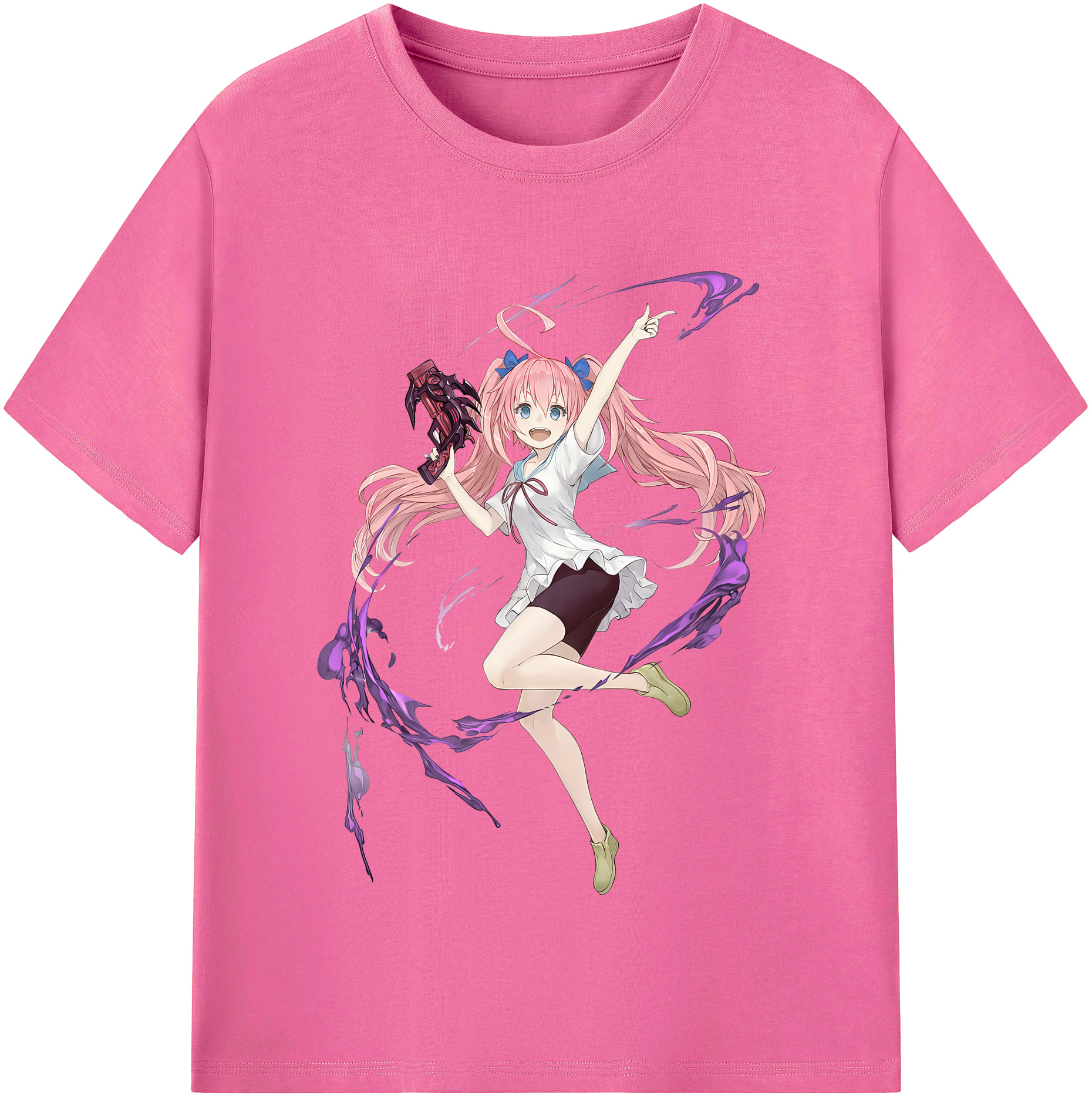 （画像用） 転スラ Regarding Reincarnated to Slime レディースカジュアルプリントTシャツ（綿100％）